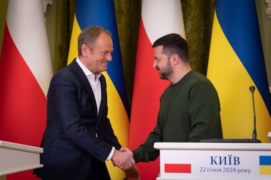 Polish PM Donald Tusk pledges unity, end to border blockade during Kyiv visit