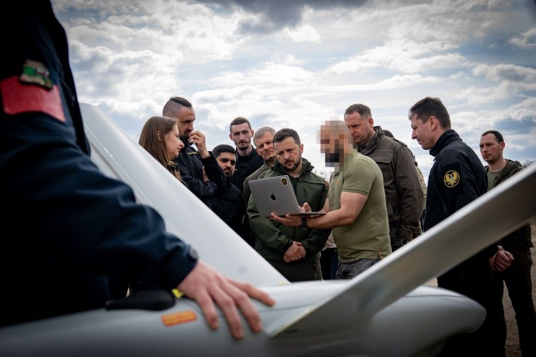 Media: Lancet drone analog presented to Zelensky, being used at the front