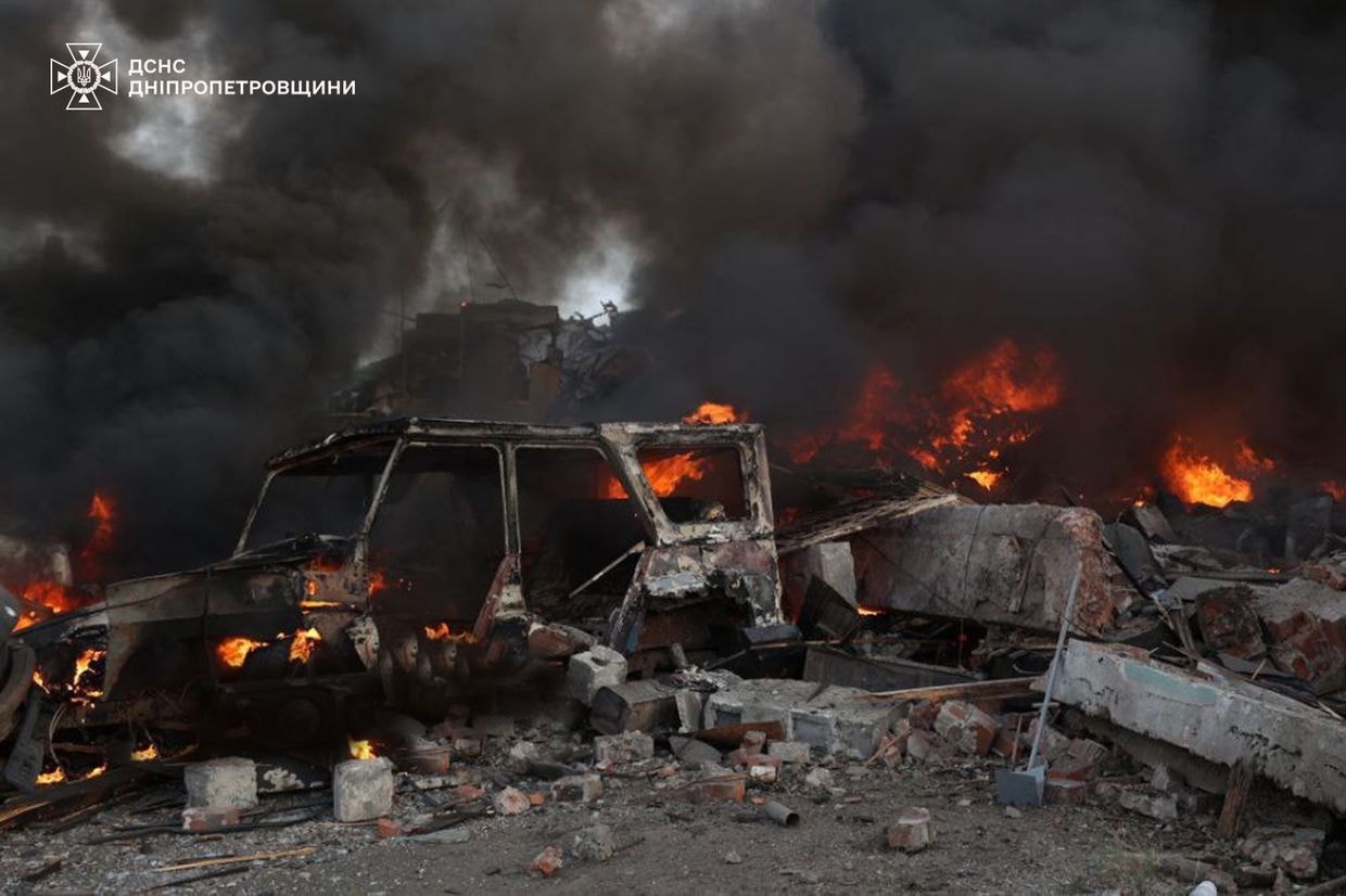 Russian missile attack on Dnipro leaves 8 injured, including 2 children