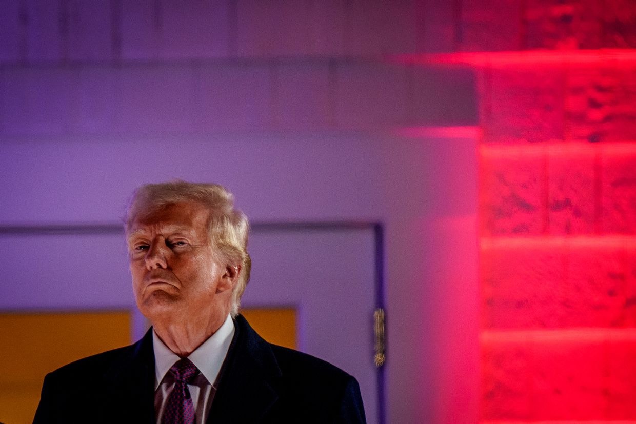 Trump attends a private party and fireworks show at Trump National Golf Club, Sterling, Virginia, on Jan. 18, 2025.