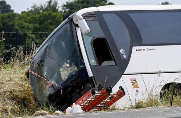 Nine Ukrainian students hospitalized after deadly bus crash in France