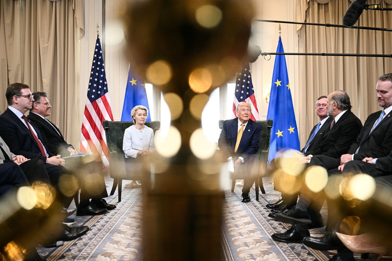 U.S. President Donald Trump and European Commission President Ursula von der Leyen in Turnberry, Scotland, on July 27, 2025.