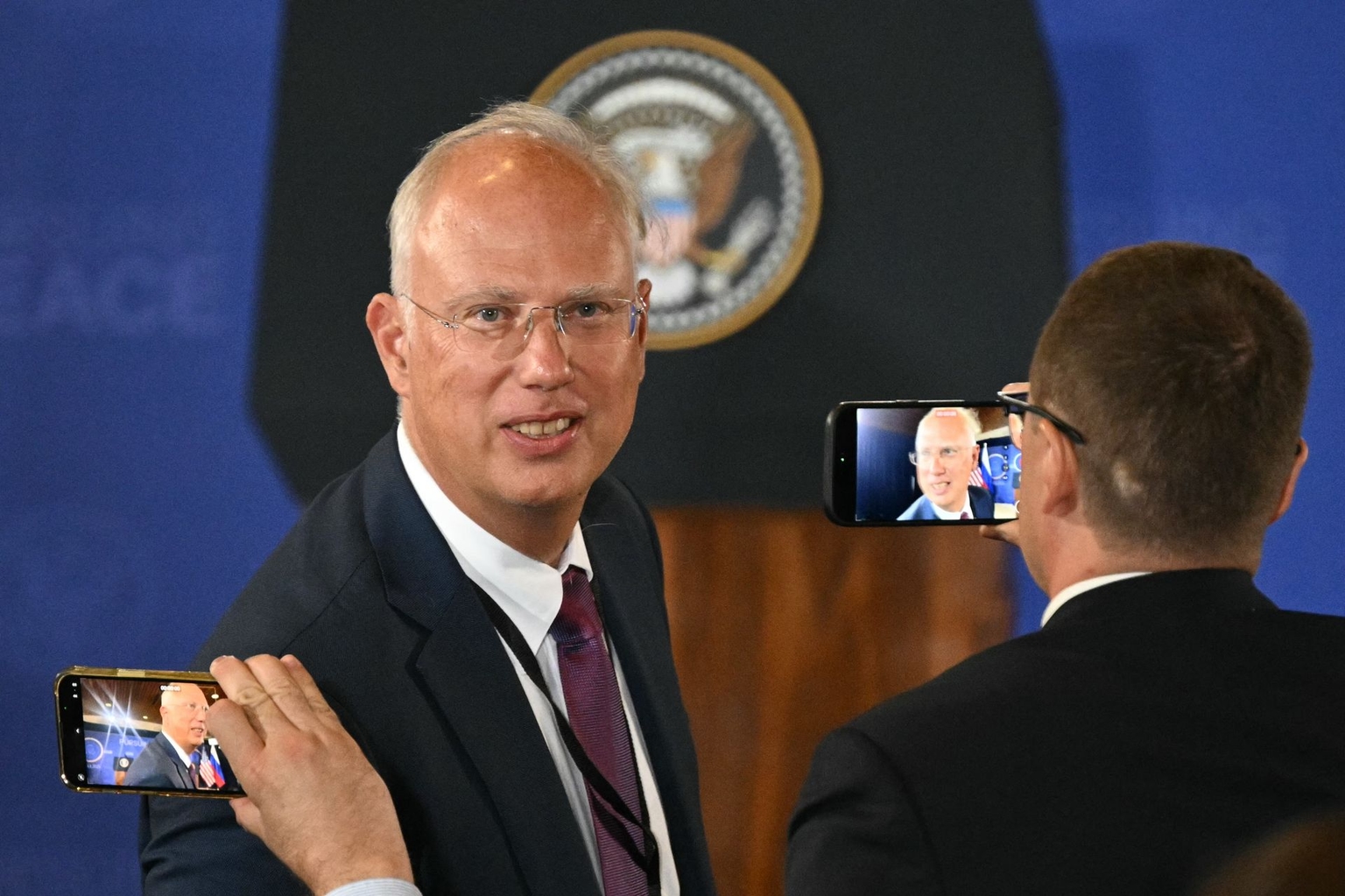 Kirill Dmitriev, Russia's senior economic negotiator in Anchorage, Alaska, U.S. on Aug. 15, 2025.