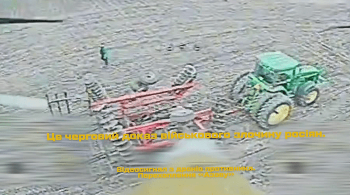 'Russians hunting Ukrainian farmers' in intercepted drone footage, Azov claims