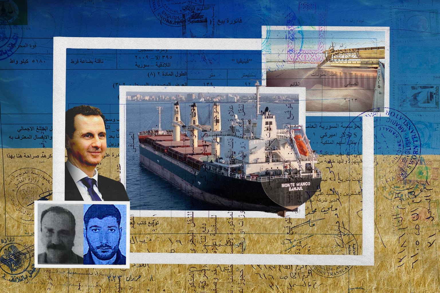 Ships accused of stealing Ukrainian grain linked to apparent Assad regime front