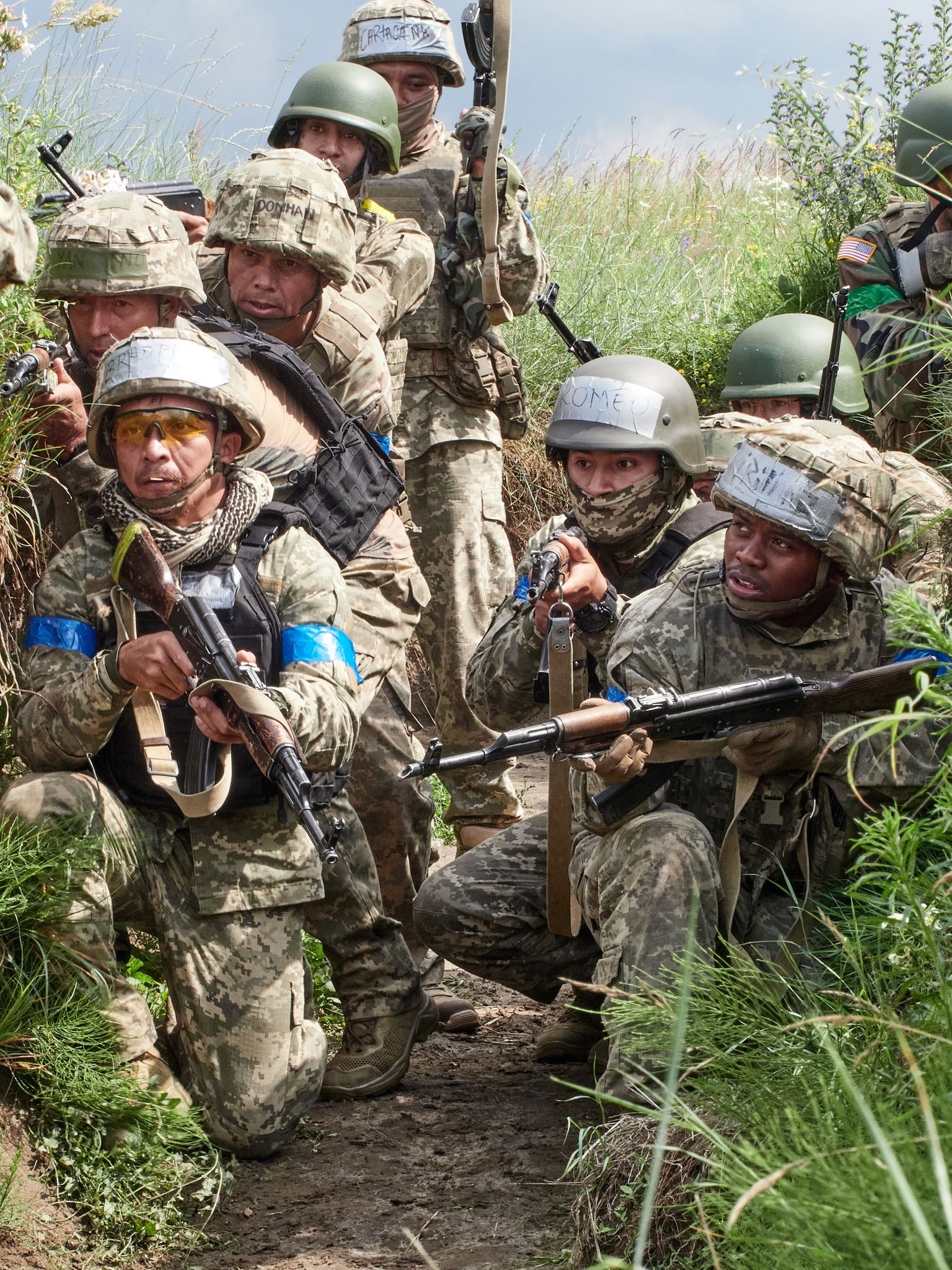 Training of the International Legion in an undisclosed location, in a photo posted on July 16, 2024.