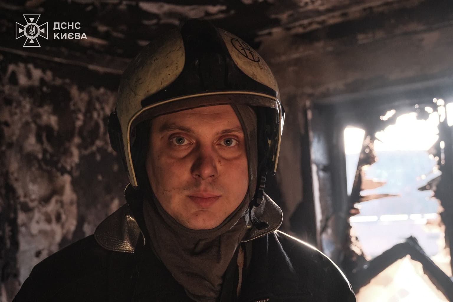 ‘First to help others’ — Kyiv firefighter battles blaze that gutted his own family's apartment