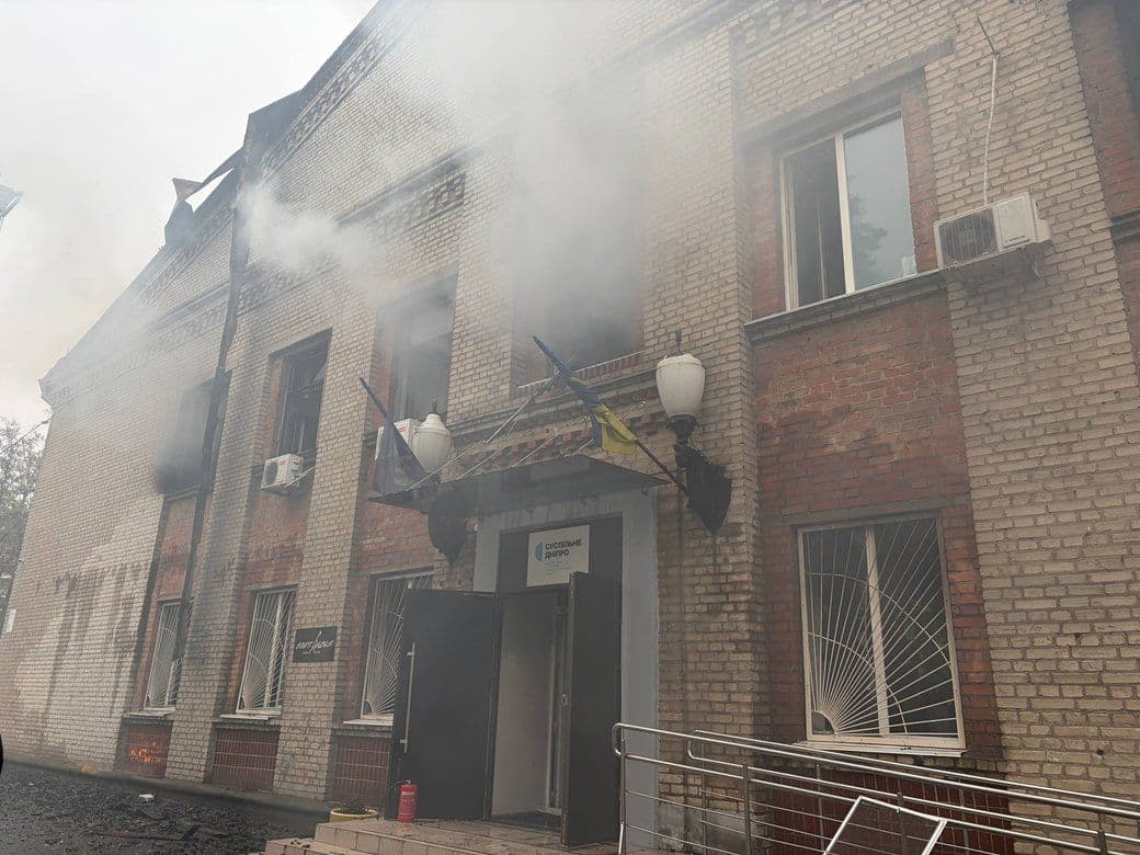 Ukrainian public broadcaster in Dnipro badly damaged in overnight Russian attack