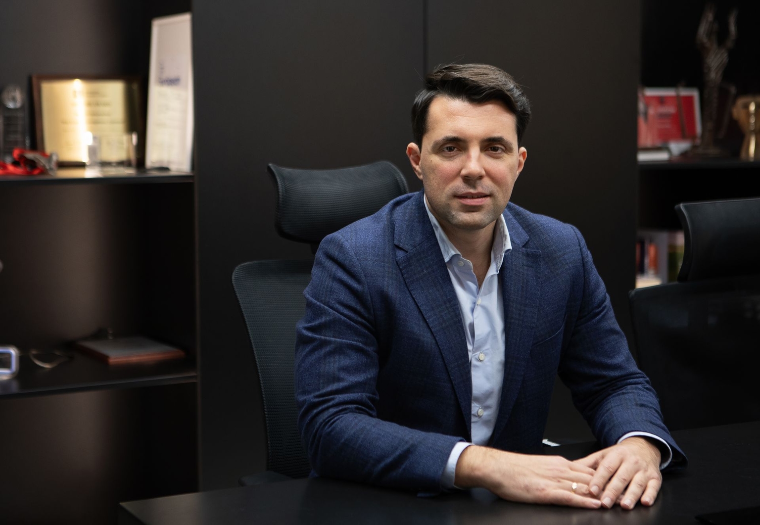 Ukrenergo’s ex-CEO, Volodmyr Kudrytskyi, in Kyiv, Ukraine, on Nov. 10, 2025.