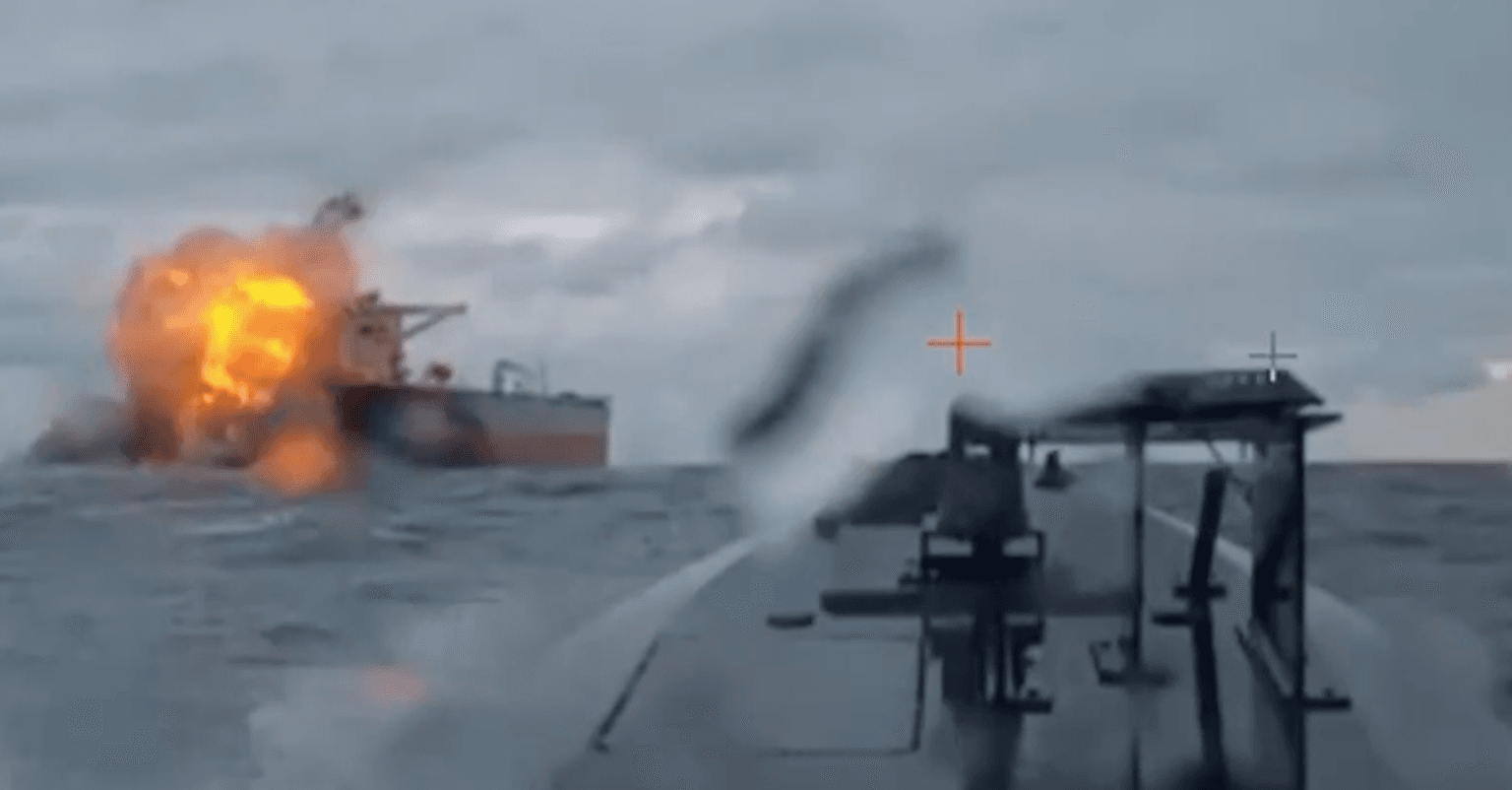 Ukrainian naval drone strike reportedly cripples Russian ‘shadow fleet’ tanker in Black Sea, SBU source says