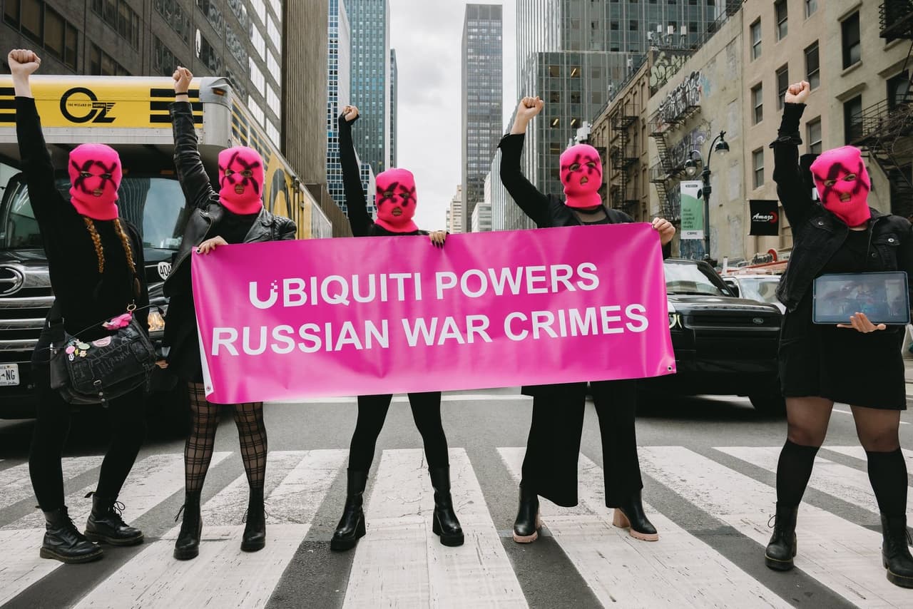 Pussy Riot protests US tech company Ubiquiti for 'powering Russian war crimes'