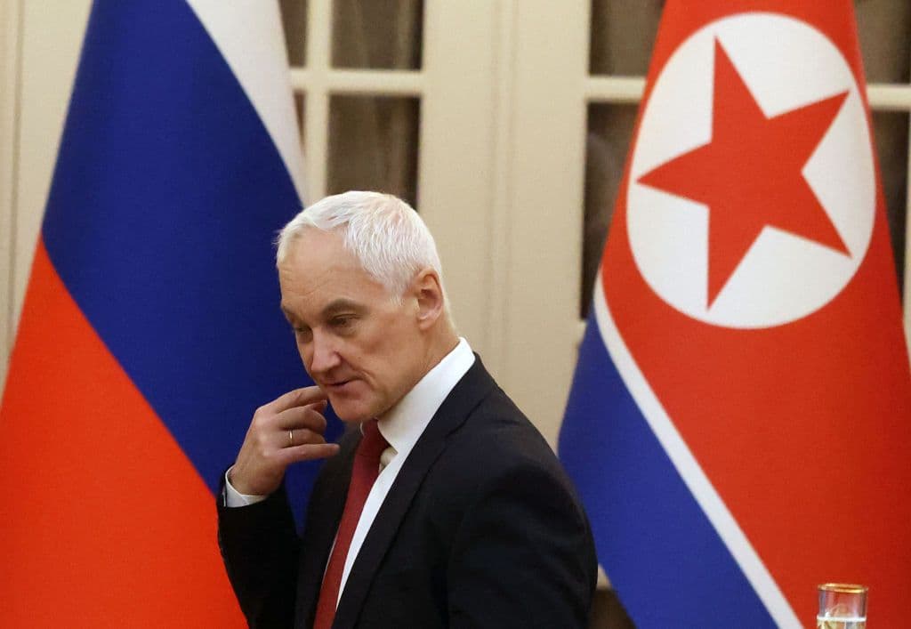 Russian defense minister visits Pyongyang, honors North Korean soldiers