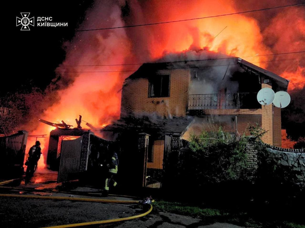 Russian drone attack on Kyiv Oblast damages homes, injures 1
