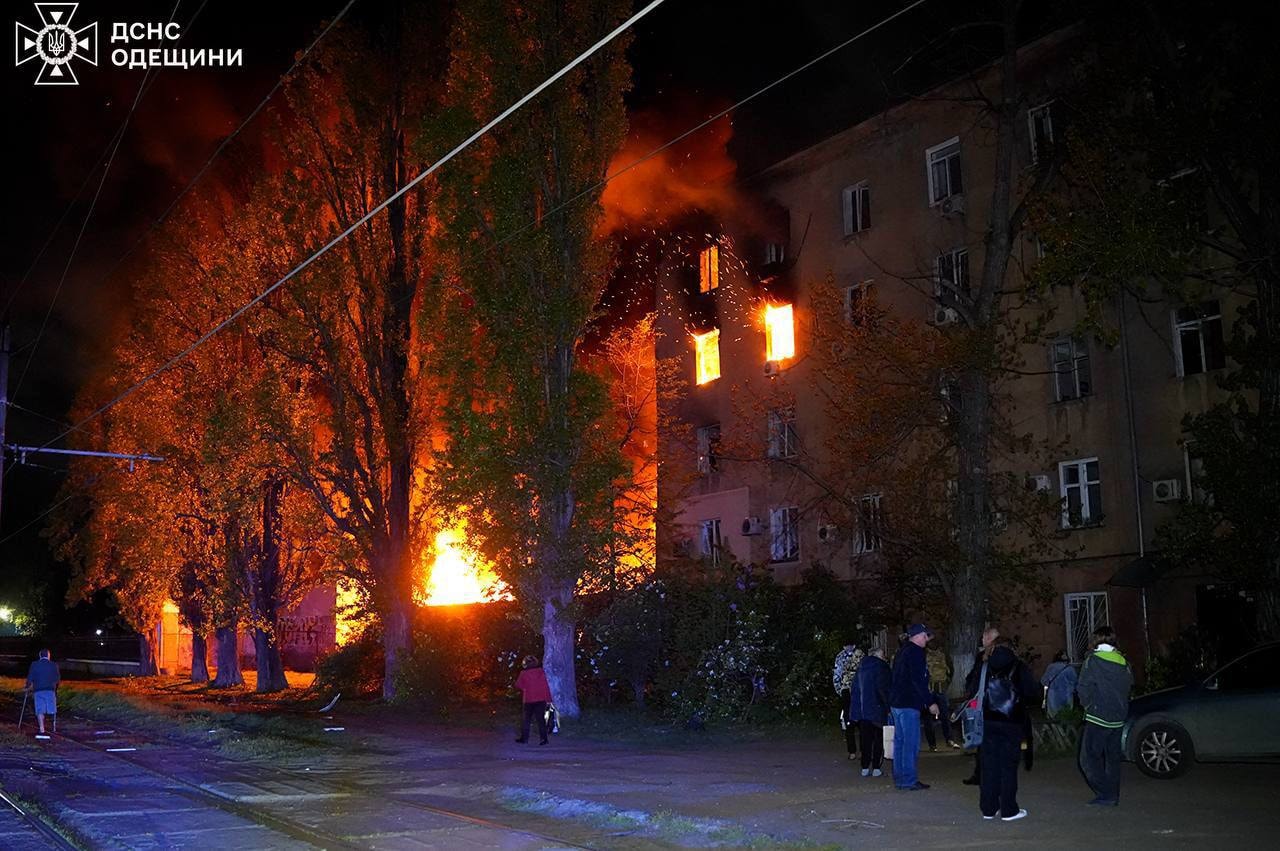 Russian overnight attack on Odesa damages kindergarten and residential buildings, injures at least 20