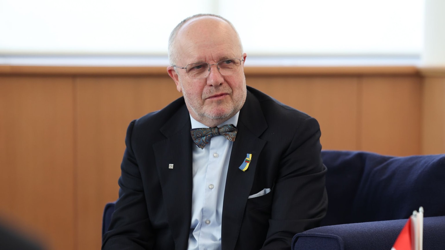 Juozas Olekas, Speaker of the Lithuanian Parliament in Zagreb, Croatia, on March 25, 2026.