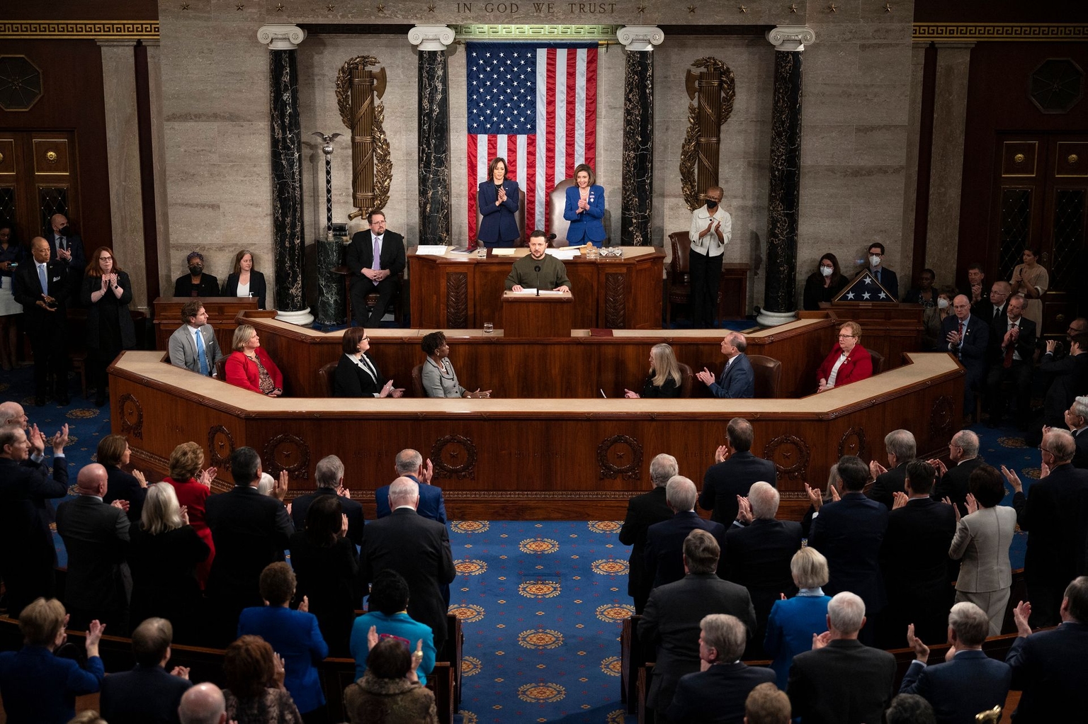 President Volodymyr Zelensky addresses the U.S. Congress at the U.S. Capitol in Washington, D.C., U.S. on Dec. 21, 2022.