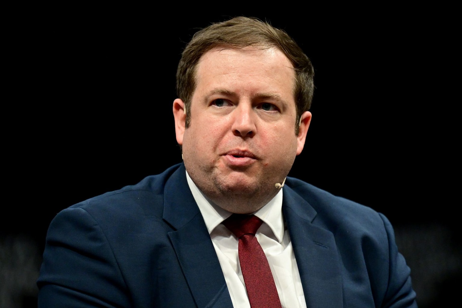 Minister of State of the United Kingdom for Europe and North America Stephen Doughty in Antalya, Turkiye, on April 12, 2025.