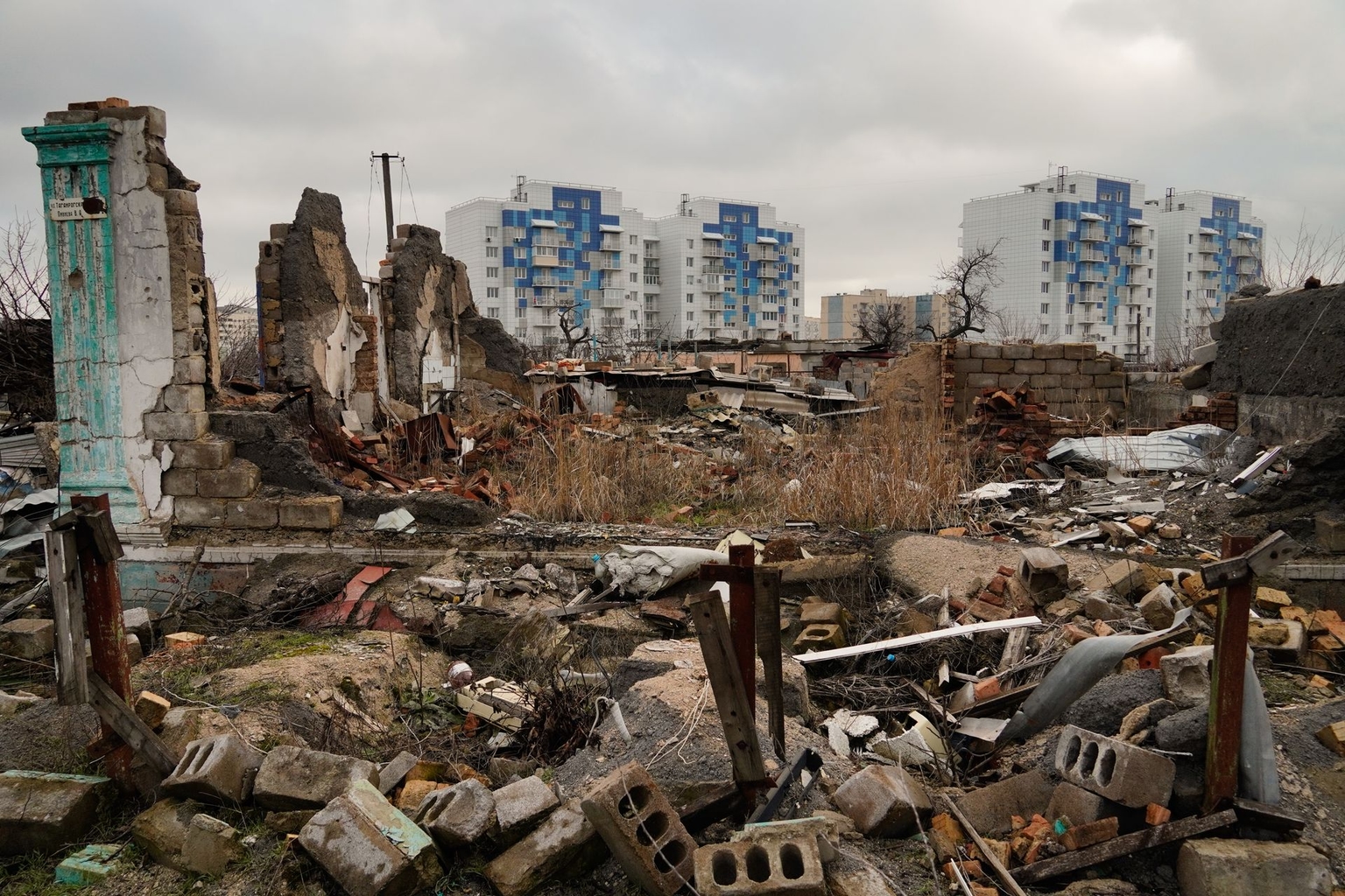 A general view of Mariupol, Ukraine, under Russian occupation, on Feb. 16, 2026.