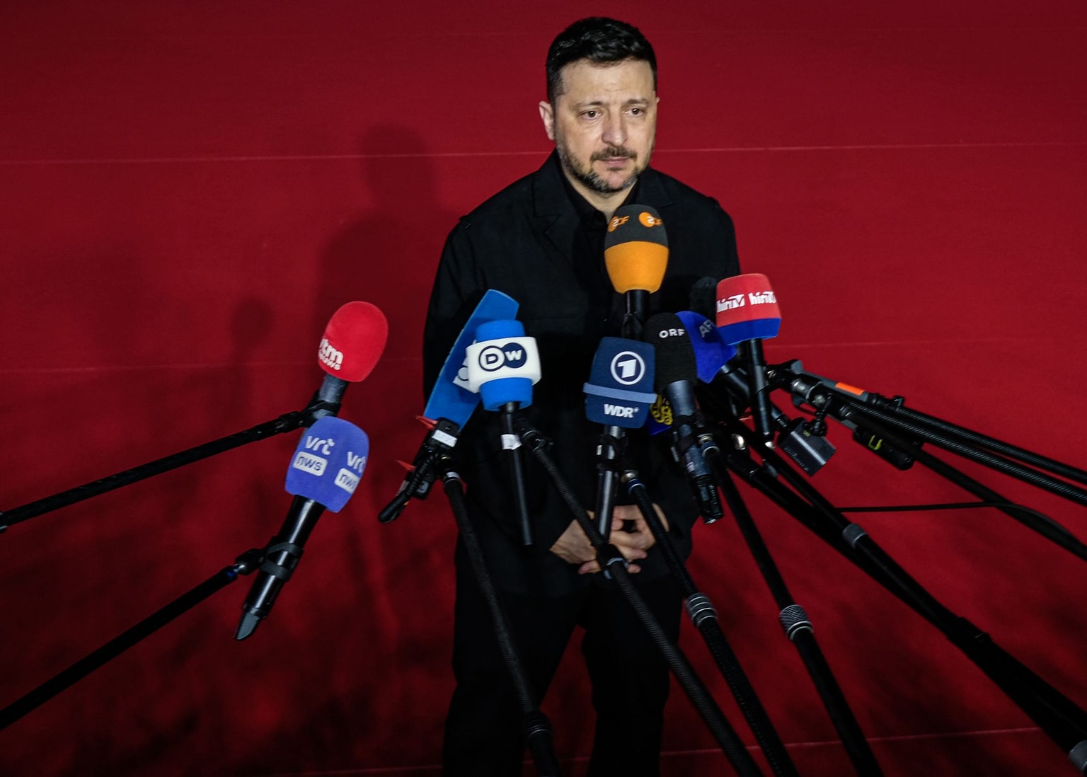 President Volodymyr Zelensky in Ayia Napa, Cyprus, on April 23, 2026.