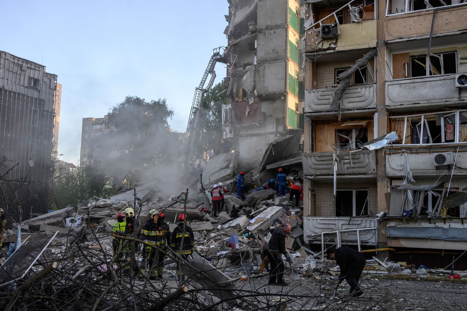 Ukraine war latest: Zelensky orders military response after Russian mass attack on Kyiv kills at least 12