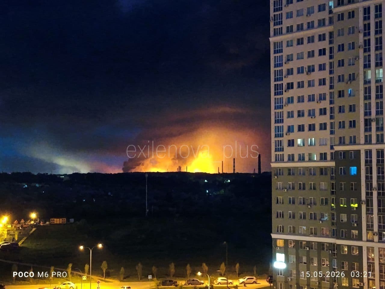 Major fire seen after Ukrainian drones reportedly strike Russian oil refinery in Ryazan