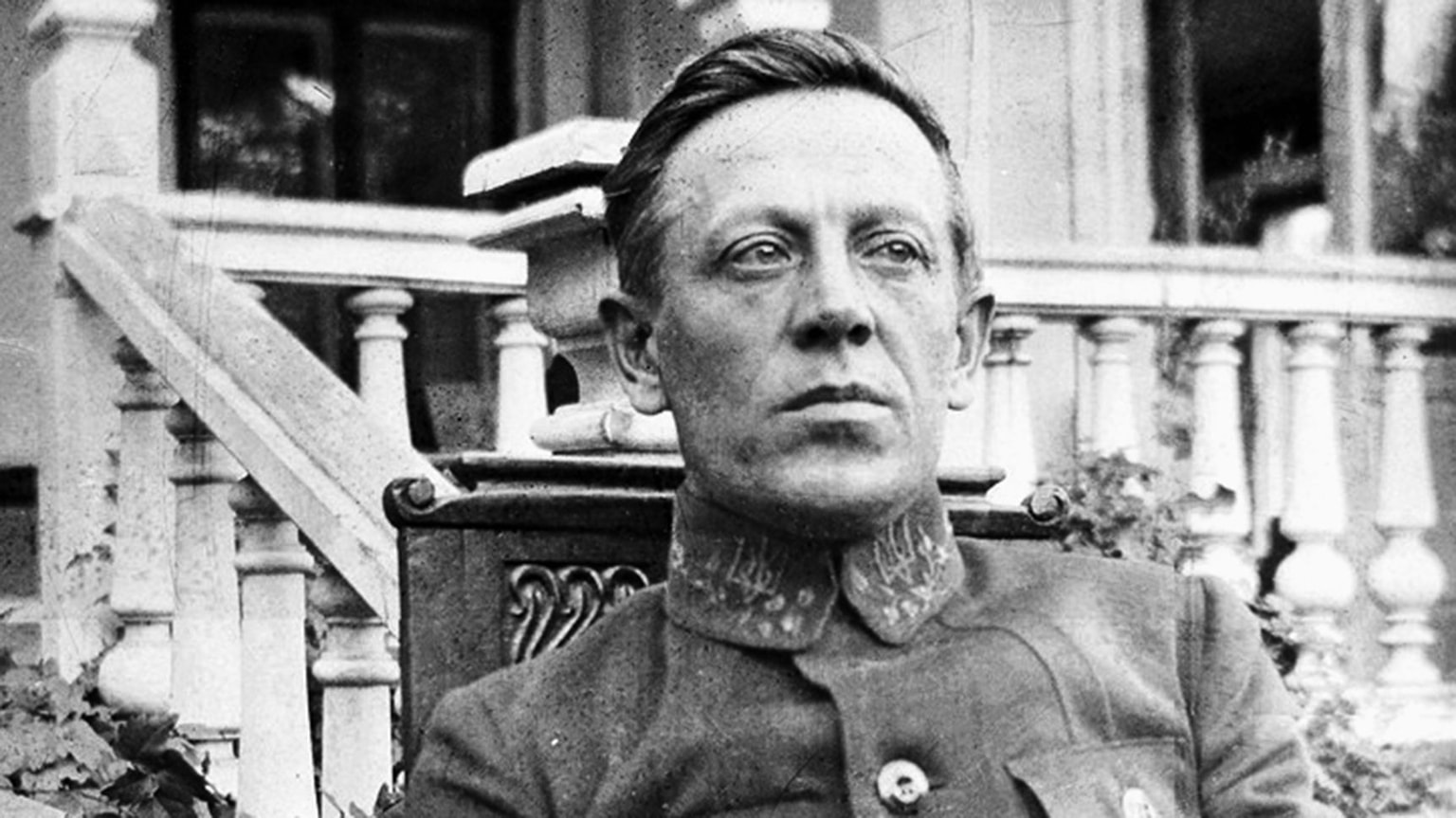Symon Petliura, Supreme Commander of the Ukrainian People's Army, photographed in 1919.