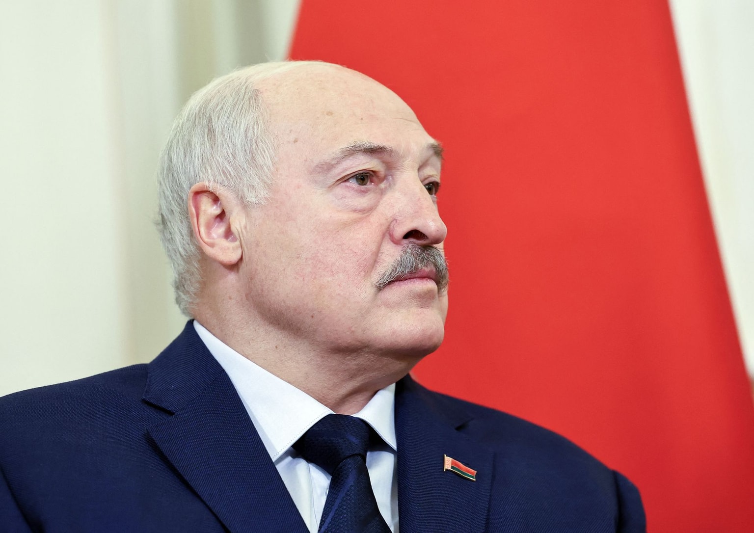 Belarusian President Alexander Lukashenko in St. Petersburg, Russia, on Dec. 21, 2025