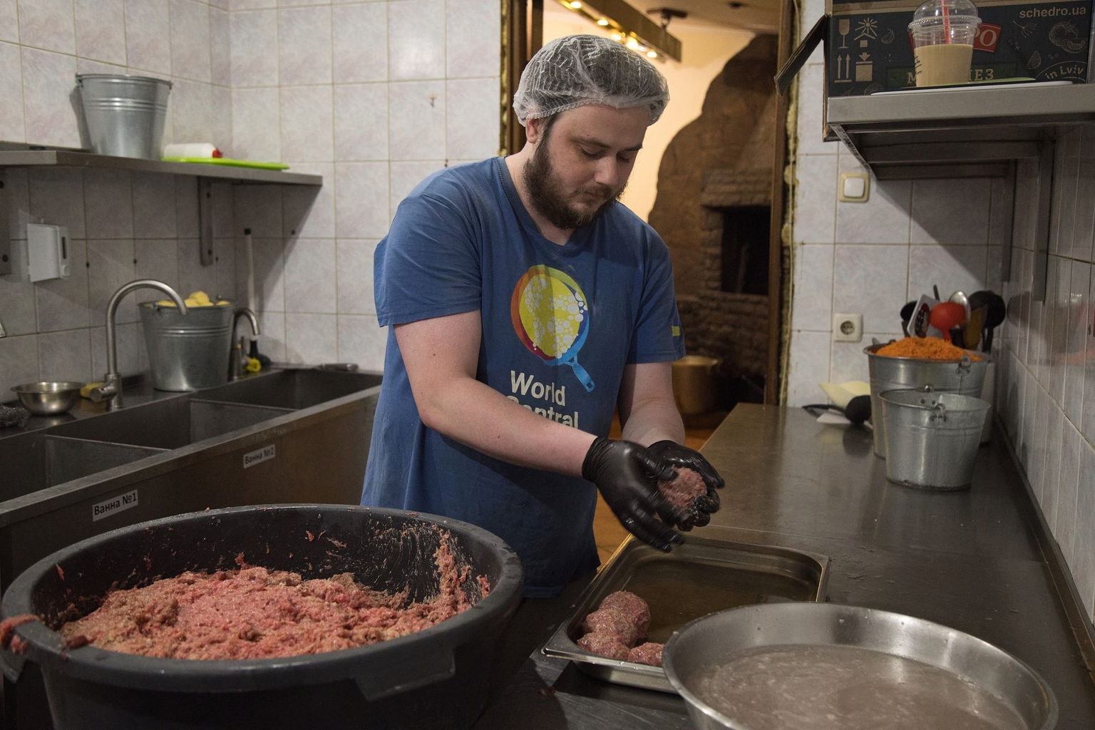 World Central Kitchen staff prepare freshly cooked meals in Kherson, Ukraine, on May 5, 2026.