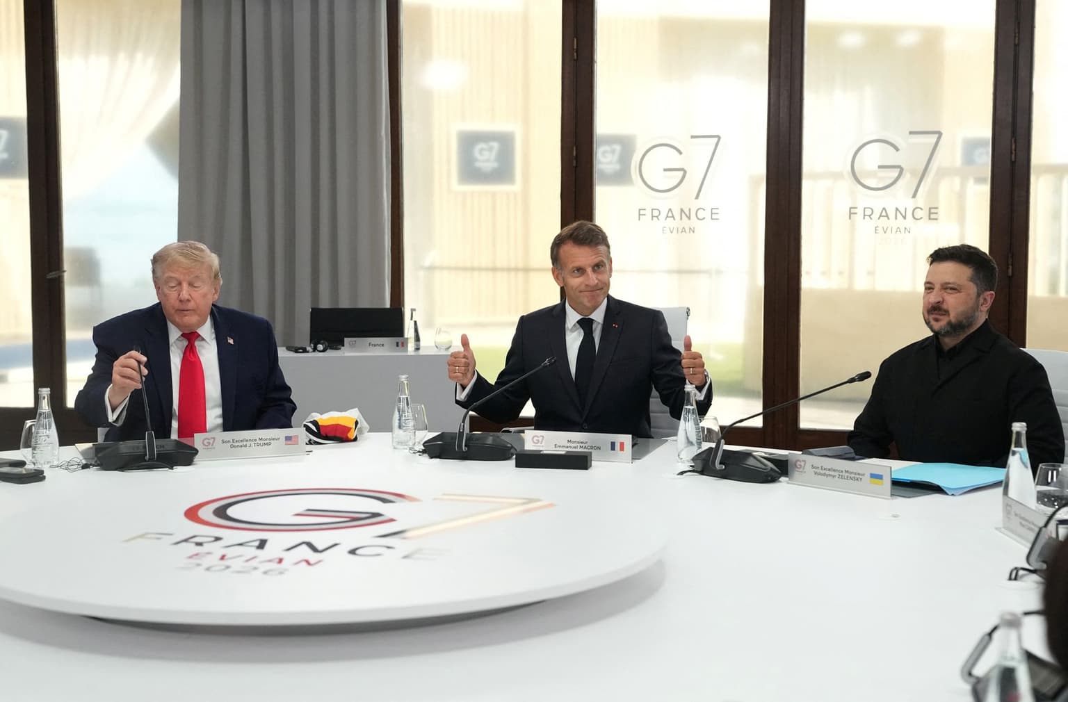 Exclusive: Zelensky, Trump, Macron hold behind-the-scenes meeting at G7 summit as Ukraine pushes peace talks