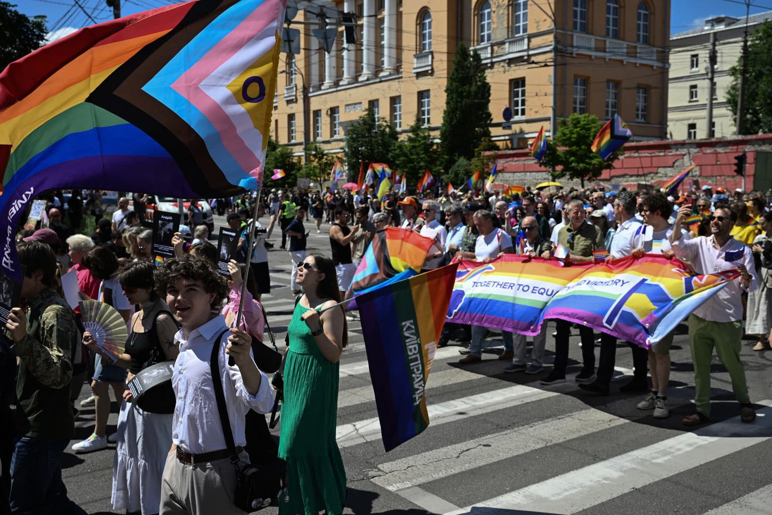 Thousands gather for Kyiv's largest Pride march since start of full-scale war