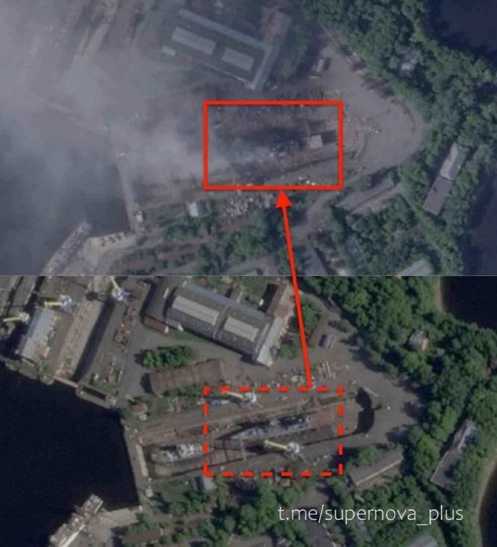 Ukraine war latest: Another Russian warship in flames as drones strike Baltic Fleet base