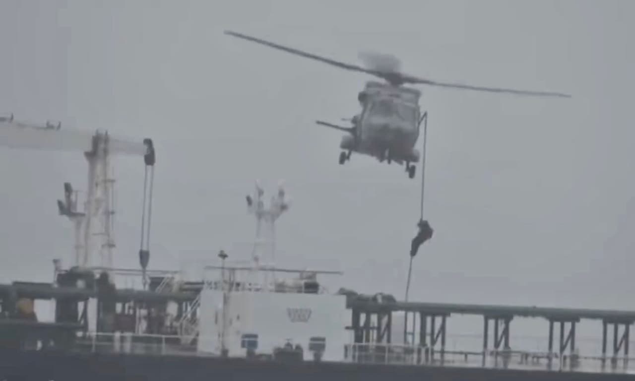 French Navy intercepts sanctioned Russian shadow fleet tanker in Atlantic, Macron says