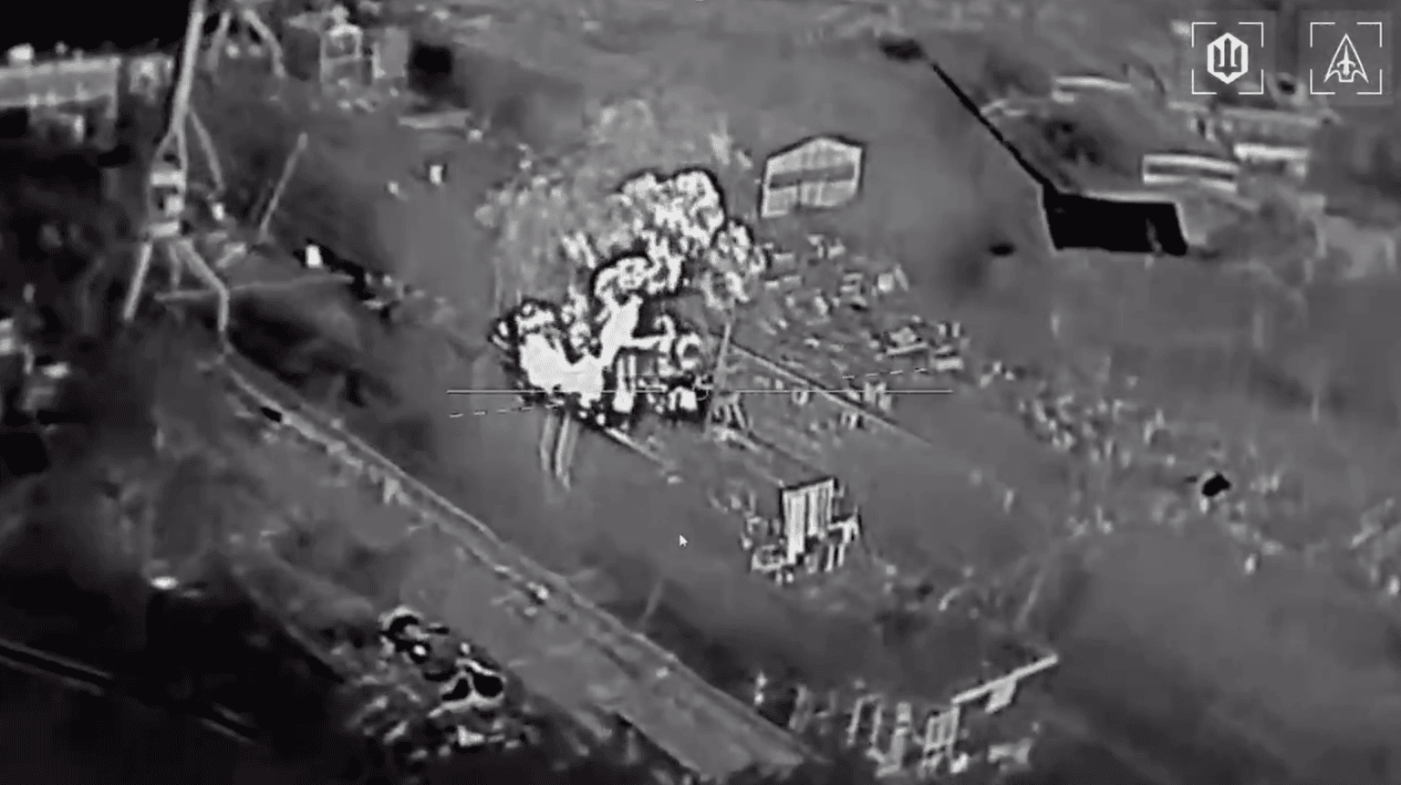 Ukraine releases video of drones striking Russian warship armed with guided missiles