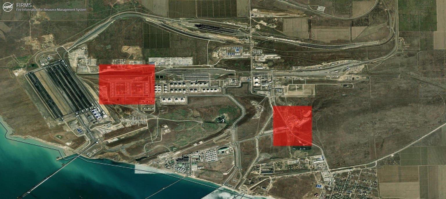 Marine terminal in Russia's Krasnodar Krai ablaze after Ukrainian strike, governor says