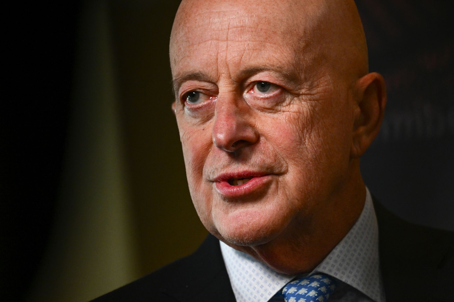 Dirk Van de Put, Chairman and CEO of Mondelez International, Inc., speaks during the Milken Institute Global Conference in Beverly Hills, California, on May 1, 2023.