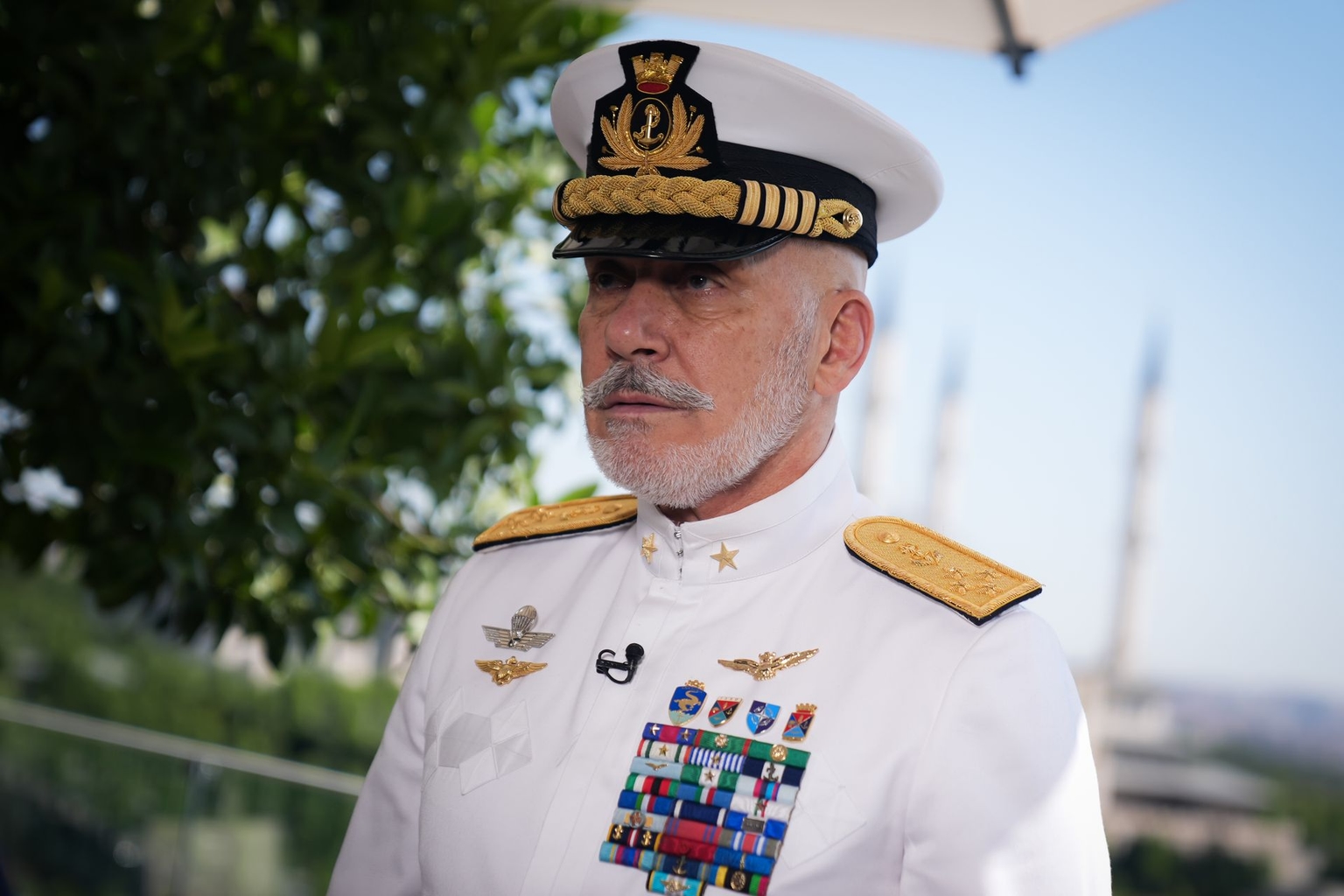 NATO military chief Admiral Giuseppe Cavo Dragone in Ankara, Turkey, on July 8, 2026.