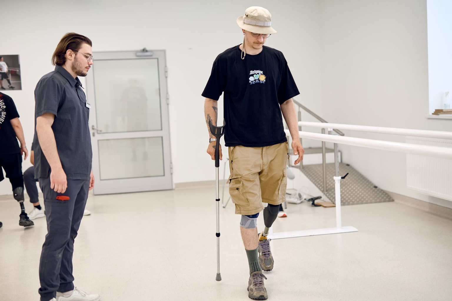 George Ivanchenko (R) at Superhumans Center, Lviv (Photo by Roksolyana Trush)