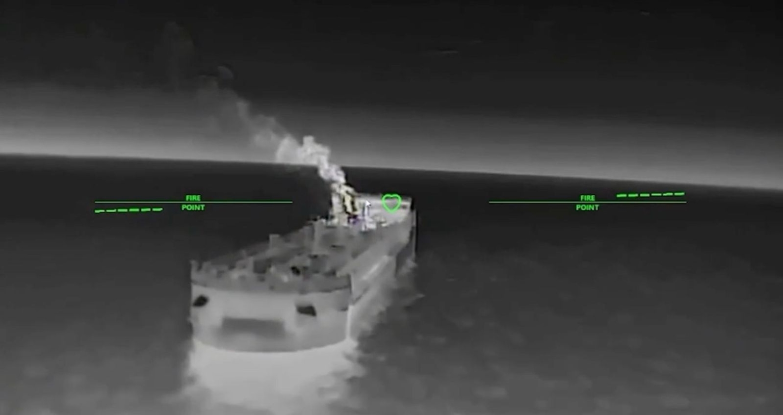 A Ukrainian drone targeting a Russian vessel in the Azov Sea on July 13, 2026.