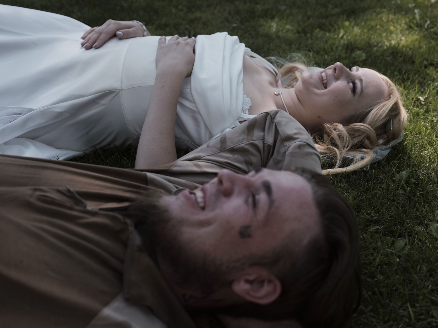Oleh Sidor and his fiancée Natalya Kalina in Pavlohrad, Ukraine, on August 15, 2026.