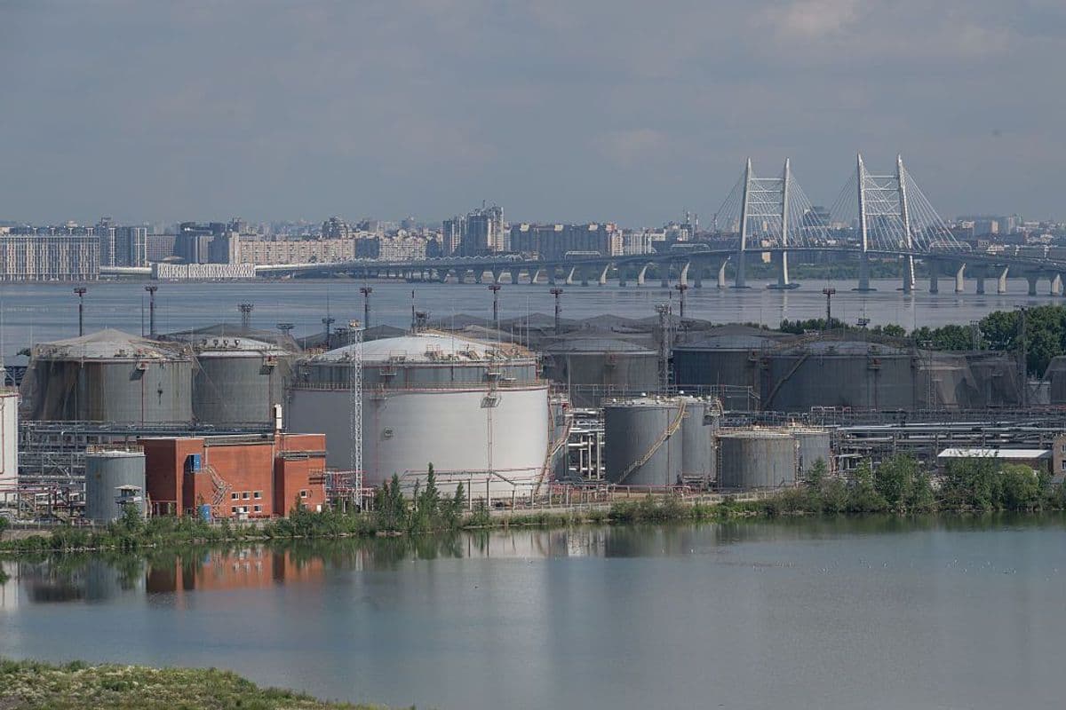 Views of the St. Petersburg Oil Terminal.