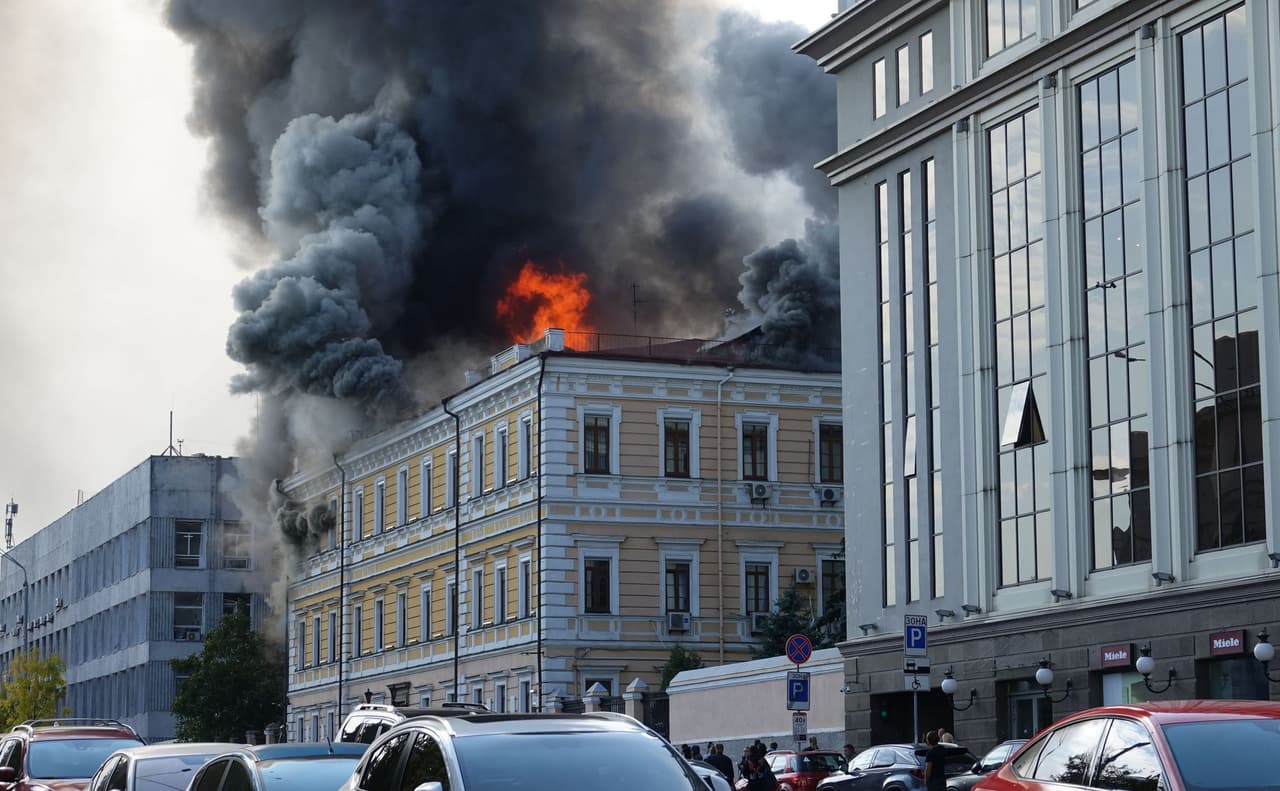Breaking: Multiple fires across Kyiv, city center struck as all-day Russian drone attacks continue