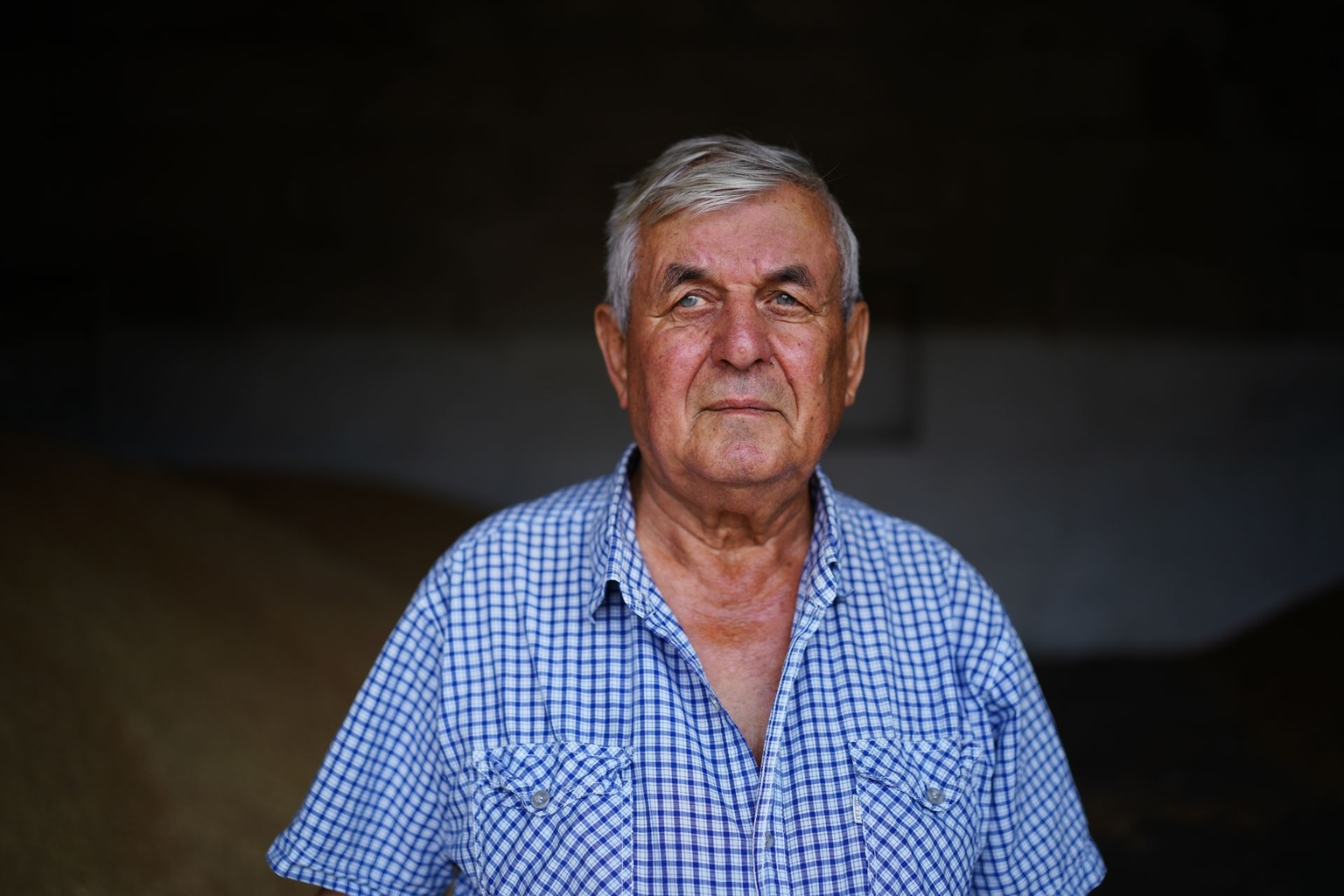 Volodymyr Varbanets, 76, a farmer, in Odesa Oblast, Ukraine, in August 2026.
