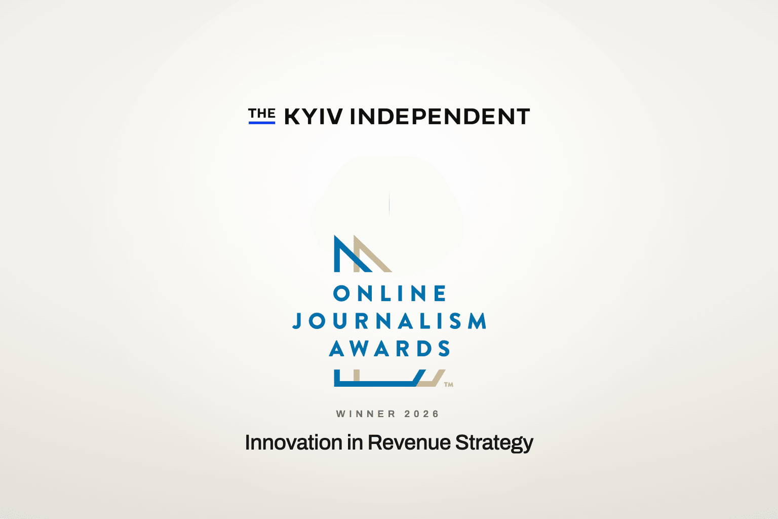 The Kyiv Independent wins Online Journalism Award for Innovation in Revenue Strategy, 2026
