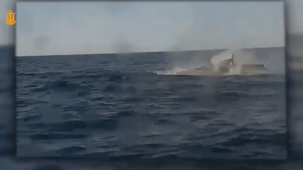 'First-ever battle' — Ukrainian naval drone destroys Russian unmanned boat in Black Sea, Navy says