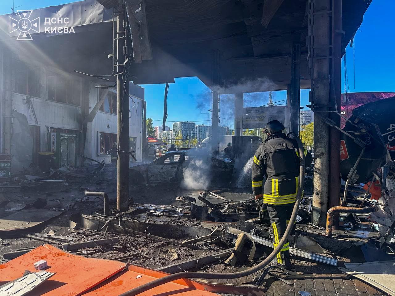 Russian drones strike Kyiv gas station, injure four, as near-daily attacks continue
