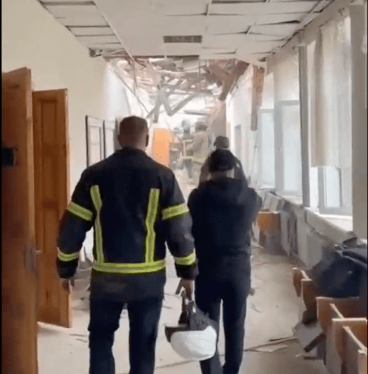 Russian drone strikes educational building in Rivne, injures 20