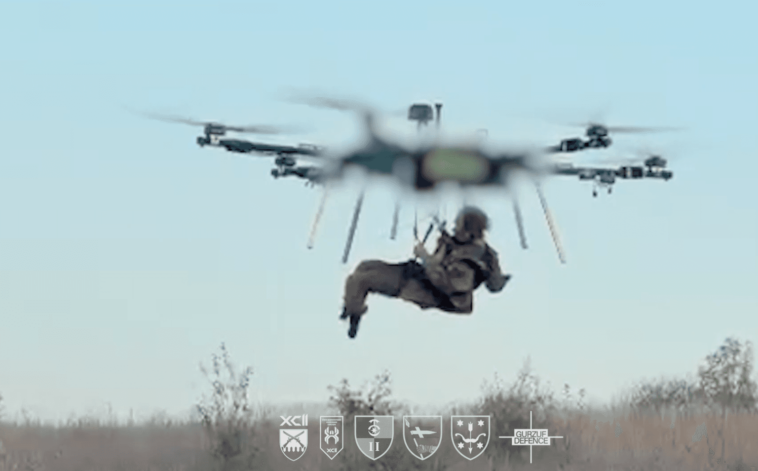 Ukrainian forces evacuate injured soldier from front-line position by drone in 'first-of-its-kind' mission, video shows