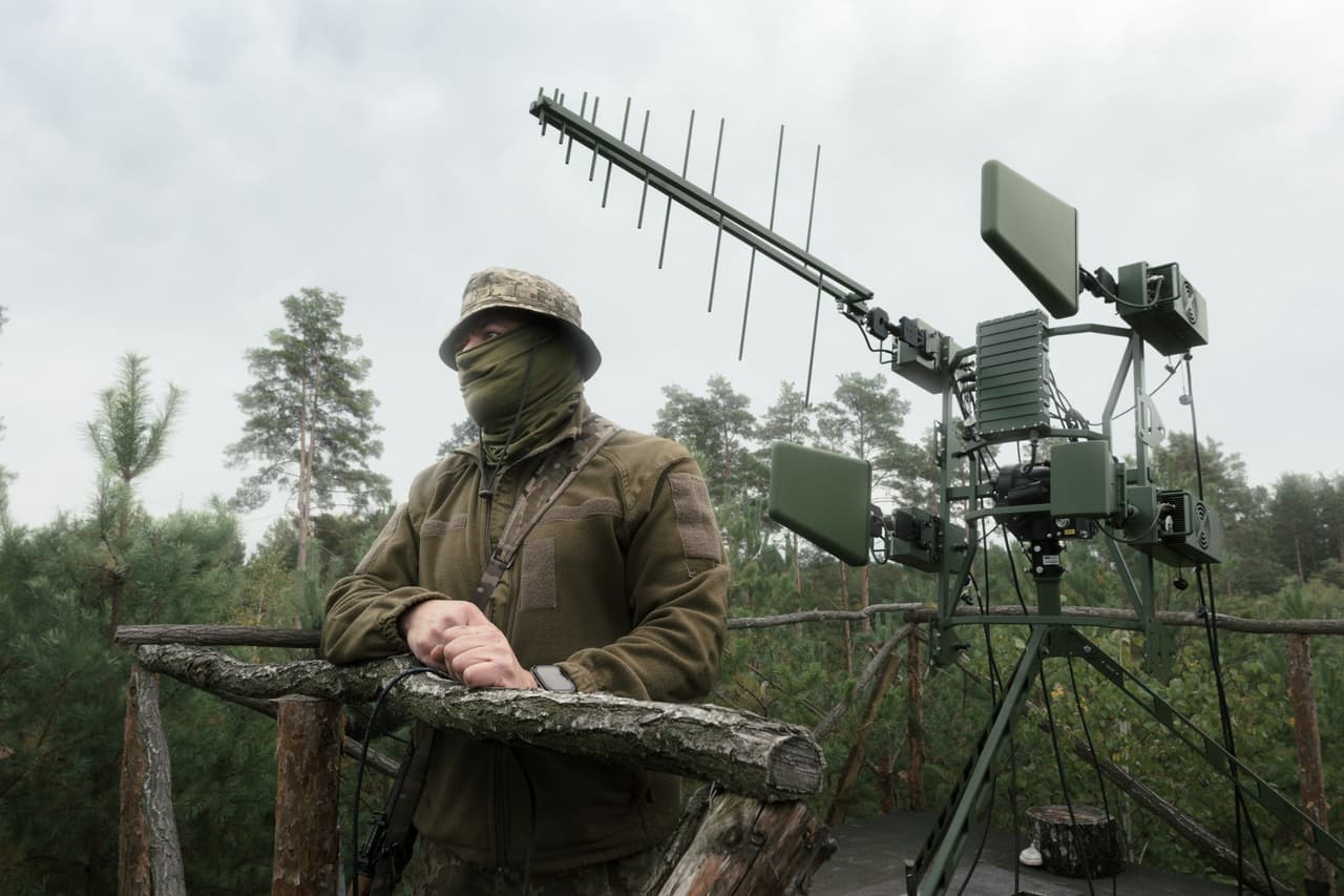 With Kyiv’s air defense crews as they race to keep up with Russia’s jet-powered drones