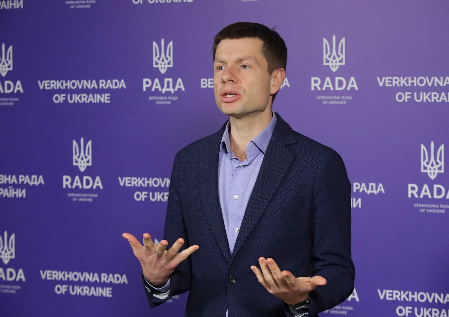 European Solidarity MP Oleksii Goncharenko in Kyiv, Ukraine, on Feb. 27, 2025.