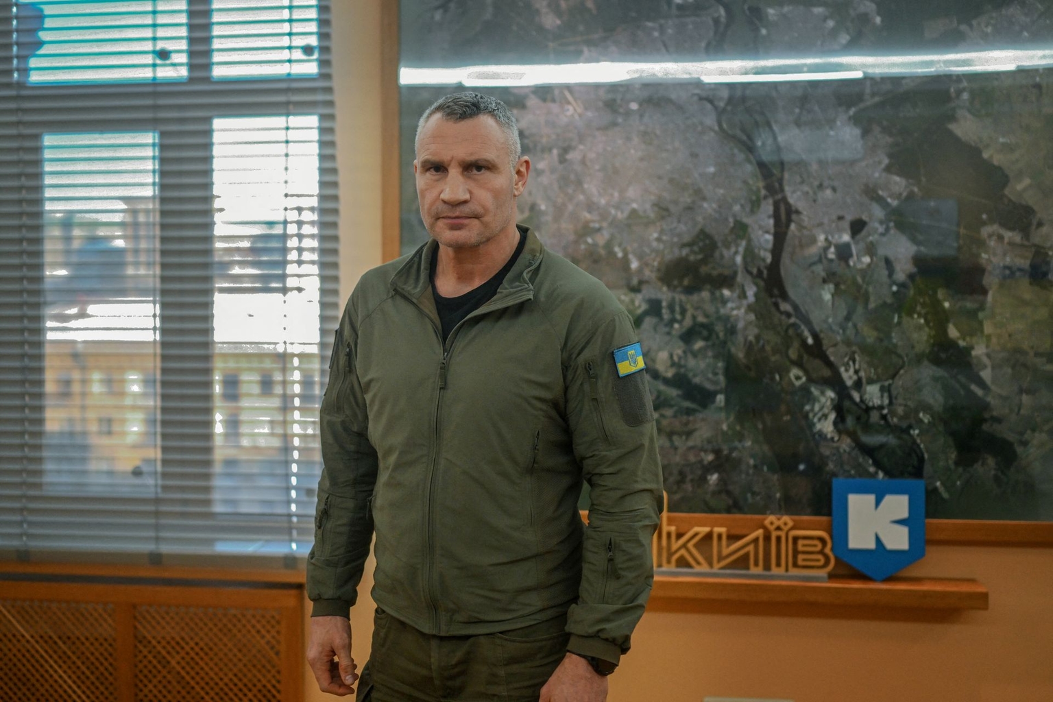 Klitschko speaks during an air raid alert in Kyiv, Ukraine, on Jan. 20, 2026.